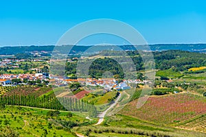 Portuguese landscape near obidos castle