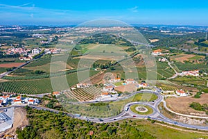 Portuguese landscape near obidos castle