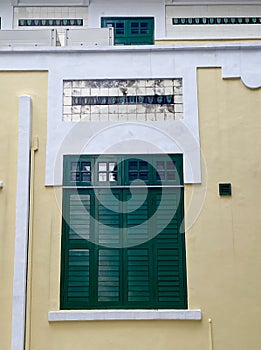 Portuguese Macao Art Nouveau Ceramic Tile Art Deco Moorish Architecture Tap Seac Exhibition Pavilion Clock Tower Caixa Escolar photo