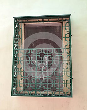 Portuguese Macau Art Deco Window Frame Ironworks Metalworks Arts Craftsmanship Colonial Heritage Decoration