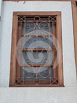 Portuguese Macau Art Deco Window Frame Mason Structure Pawn Shop Iron Metalworks Arts Craftsmanship Colonial Heritage Decoration