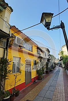 Portuguese Macau Coloane Eduardo Marques Square Village Art Deco Architecture Mansion Heritage Macao Neoclassical Macao Colonial