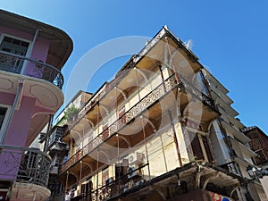 Portuguese Macau Colonial Architecture Merchants Shop FaÃ§ade Balcony Heritage San Malo Mansion Macao Leal Senado Square