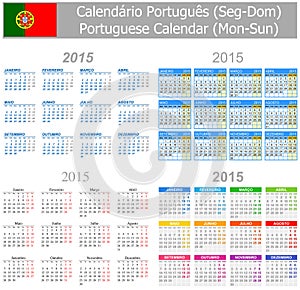 2015portugués mezclar calendario 