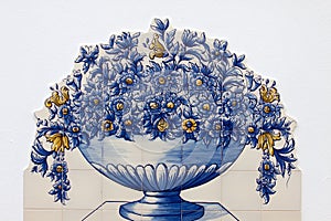 Portuguese mosaic azulejos photo