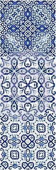 Portuguese ornamental azulejo ceramic