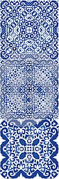 Portuguese ornamental azulejo ceramic