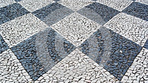 Portuguese pavement, calÃÂ§ada portuguesa photo