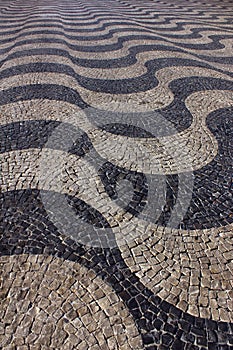 Portuguese pavement, Lisbon, Portugal