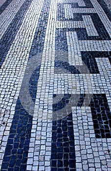 Portuguese pavement, Lisbon, Portugal