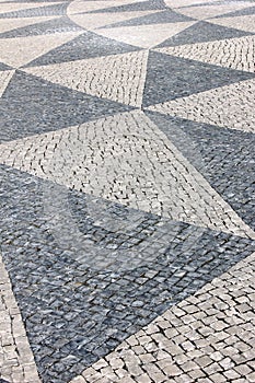 Portuguese pavement, Lisbon, Portugal