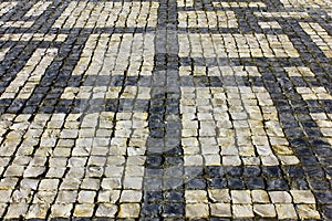 Portuguese pavement at Lisbon, Portugal