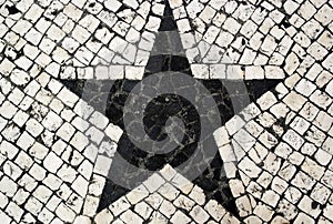 Portuguese pavement, Lisbon, Portugal