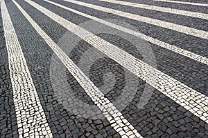 Portuguese pavement, Lisbon, Portugal