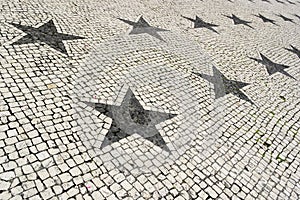 Portuguese pavement, Lisbon, Portugal