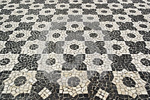 Portuguese pavement, Lisbon, Portugal