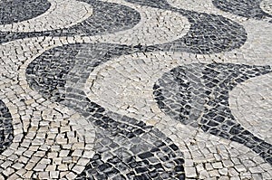portuguese pavement typical in Lisbon, Portugal
