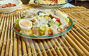 Portuguese salad with cod, potatoes