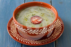 Portuguese soup caldo verde