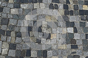 Portuguese Stone Pavement or Calcada Portuguesa Road