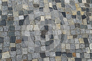 Portuguese Stone Pavement or Calcada Portuguesa Road