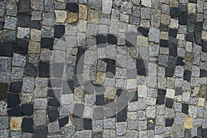 Portuguese Stone Pavement or Calcada Portuguesa Road photo