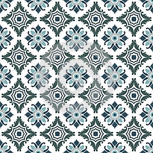 Portuguese tiles seamless pattern. Vintage background - Victoria