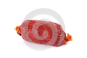 Sausage Paio on a White Background photo