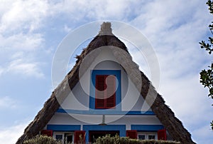 Portuguese traditional house in Santana, Madeira Island