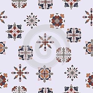 Portuguese vector tiles pattern, Lisbon seamless black and white tile design, Azulejos vintage geometric ceramics