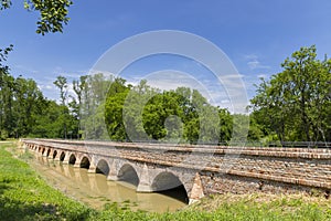 Portz Insel bridge near Mikulov, Southern Moravia, Czech Republic photo