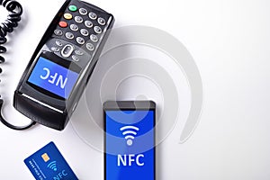 POS card and mobile isolated nfc transmision system photo