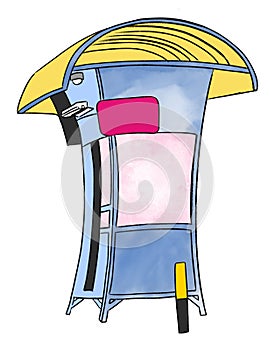 Pos Jaga Parkir Illustration Design