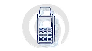 POS Payment terminal. Approved payment. Motion graphics.