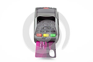 Pos payment terminal with card