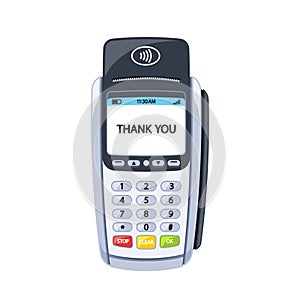 Pos, Or Point Of Sale Terminal, Device Used In Retail To Process Transactions, Including Payments, Inventory Tracking