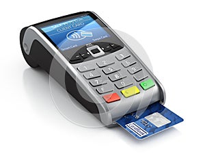 POS Terminal with credit card