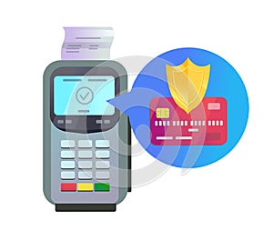 POS terminal with credit card and protection