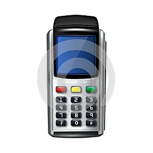 Pos Terminal Electronic Device For Paying Vector