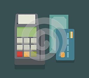 POS-terminal flat design photo