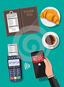 POS terminal and smartphone payment transaction