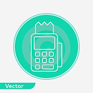 Pos terminal vector icon sign symbol