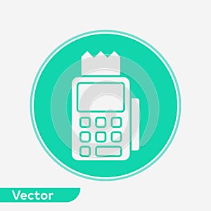 Pos terminal vector icon sign symbol