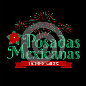 Posadas Mexicanas, Posadas is a Mexican Traditional Christmas fireworks Celebration. photo