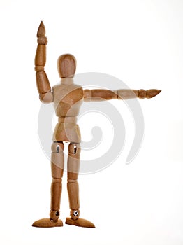 Posed Wooden Mannequin