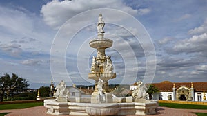 Poseidon Fountain in the unique Buddha Garden of Eden in Portugal