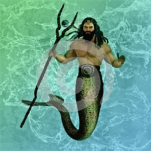 Poseidon the god of the sea