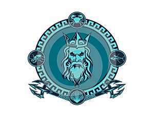 Poseidon Logo Emblem