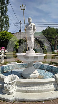 Poseidon statue in Zatoka Ukraine