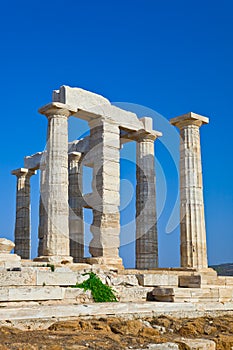 Poseidon Temple at Cape Sounion, Greece photo
